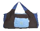 Front view of brown large pilates mat bag with smooth full zipper for the main pocket.webp