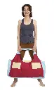Very large yoga accessories bag woth pockets Burgundy.webp